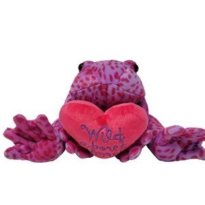 Vintage 2001 Commonwealth Leopard Frog Plush Stuffed Animal Pink Wild About You